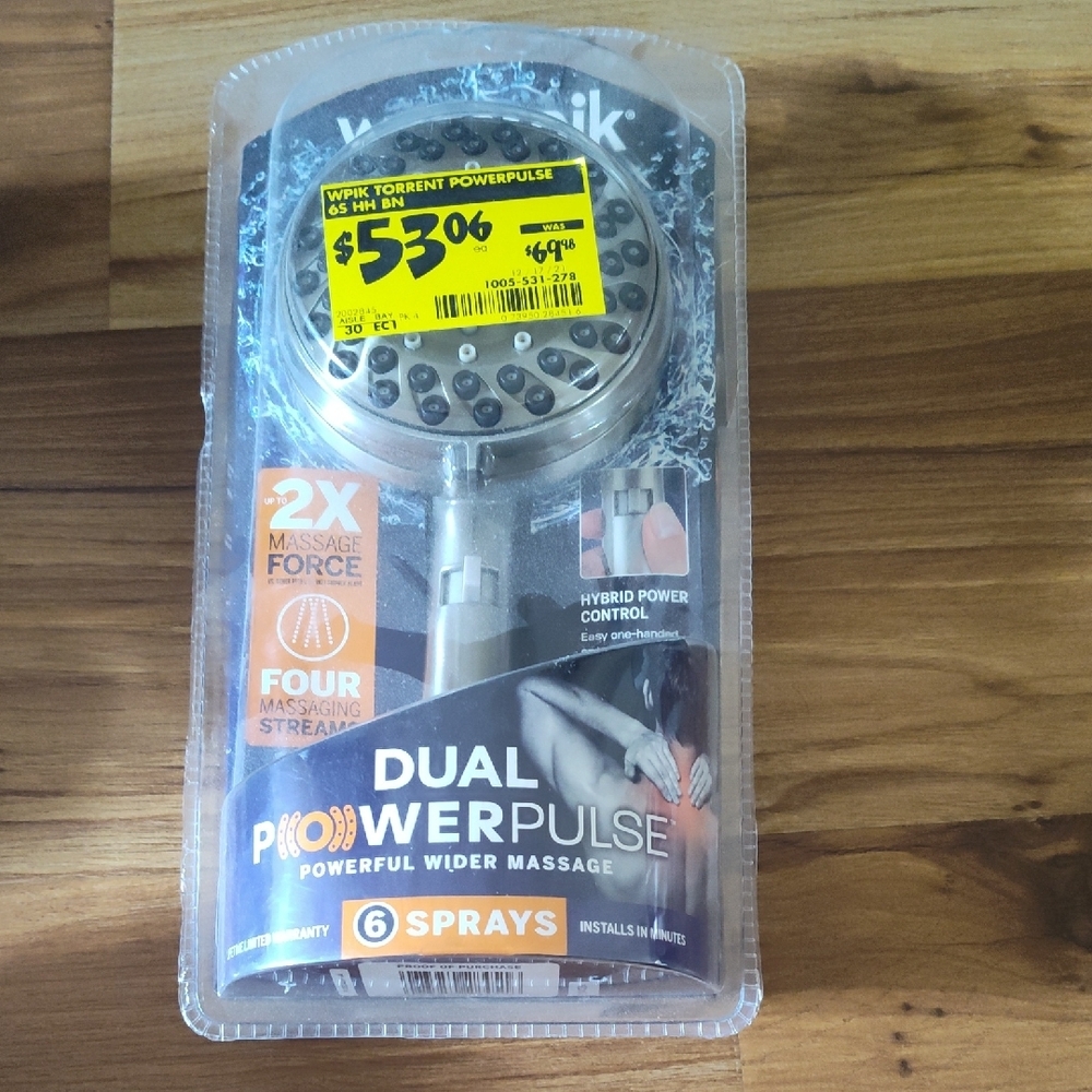 Waterpik Shower Head Dual Powerpulse Brand New